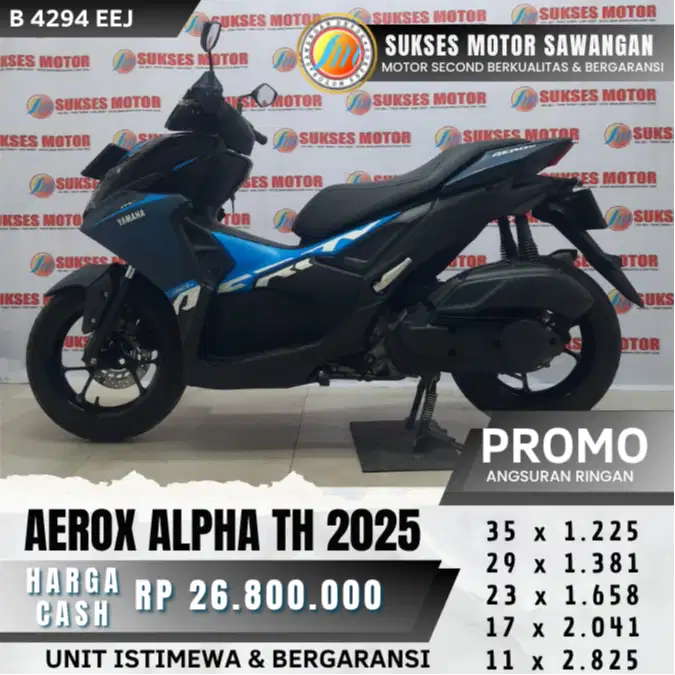 ISTIMEWA YAMAHA AEROX ALPHA TH 2025 UNIT MULUS BISA KREDIT BERGARANSI
