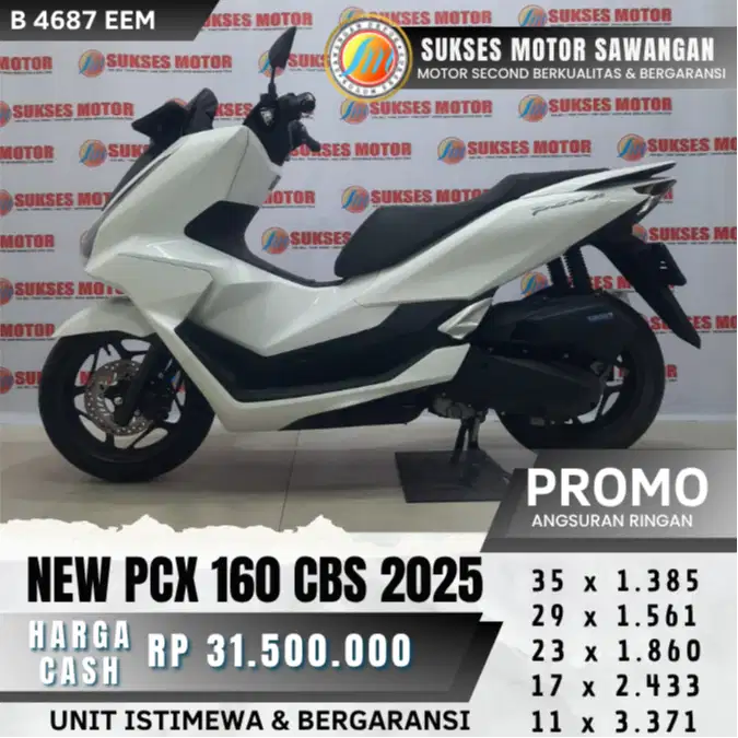 UNIT MULUS HONDA PCX 160 NEW CBS TH 2025 BISA CASH KREDIT BERGARANSI