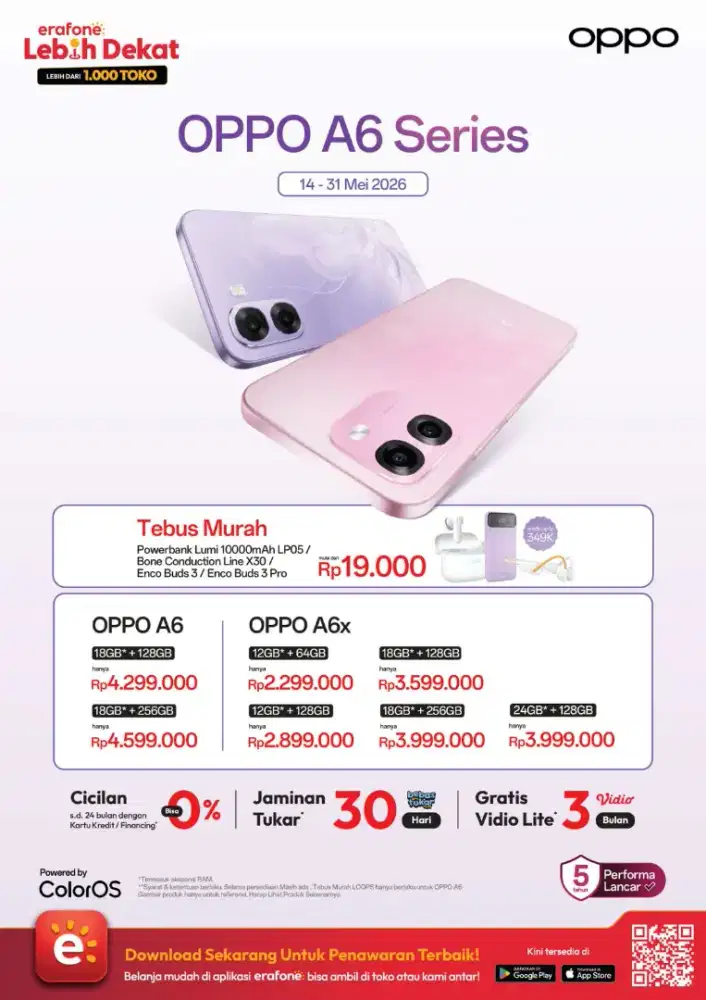 Handphone Oppo A6x dan A6