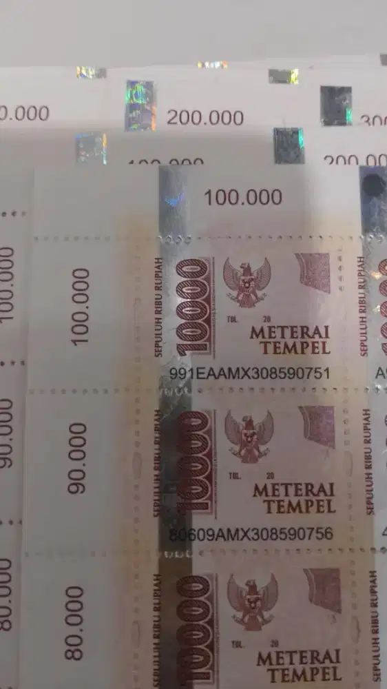 Materai  tempel 10rb