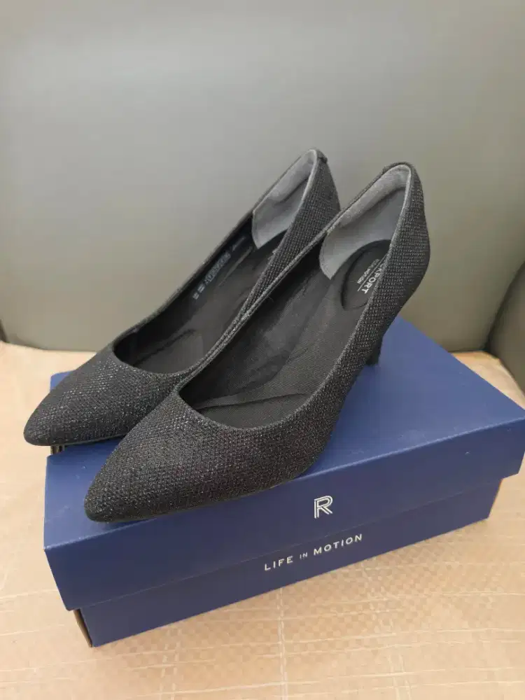 SEPATU HEELS ROCKPORT HITAM BLACK ORIGINAL