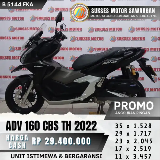 HONDA ADV NEW 160 CBS TH 2022 UNIT ISTIMEWA BISA CASH KREDIT BERGARANS