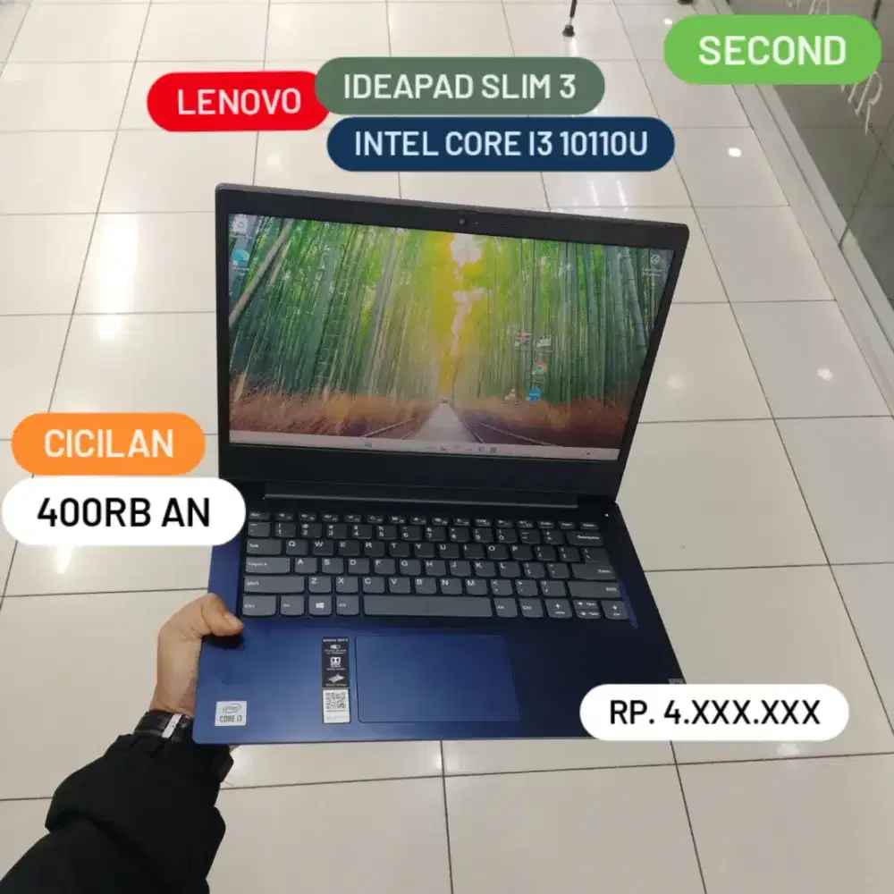 Laptop Lenovo Ideapad Slim 3 Intel Core i3 10110 Ram 8GB Cash / Kredit