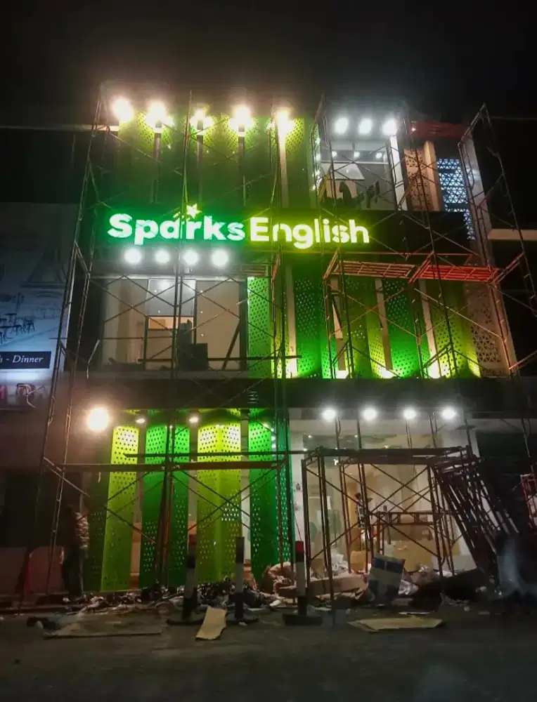 Panel ACP Fasad. ACP Facade. Curtain Wall Kaca. Outdoor Signage