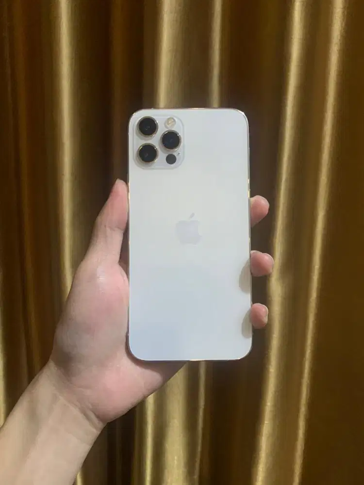 iPhone 12 Pro Silver 128GB Full Fungsi Kondisi Terawat
