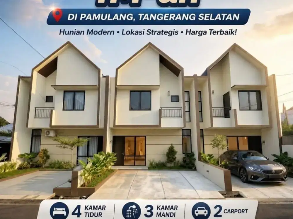 Rumah 2 lantai Siap Huni dekat casa arjuna pamulang free biaya