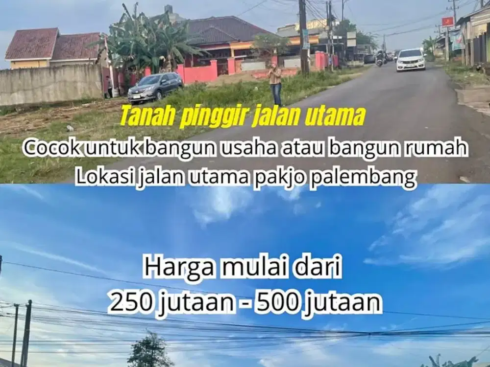 Tanah palembang JL Inspektur Marzuki Pakjo