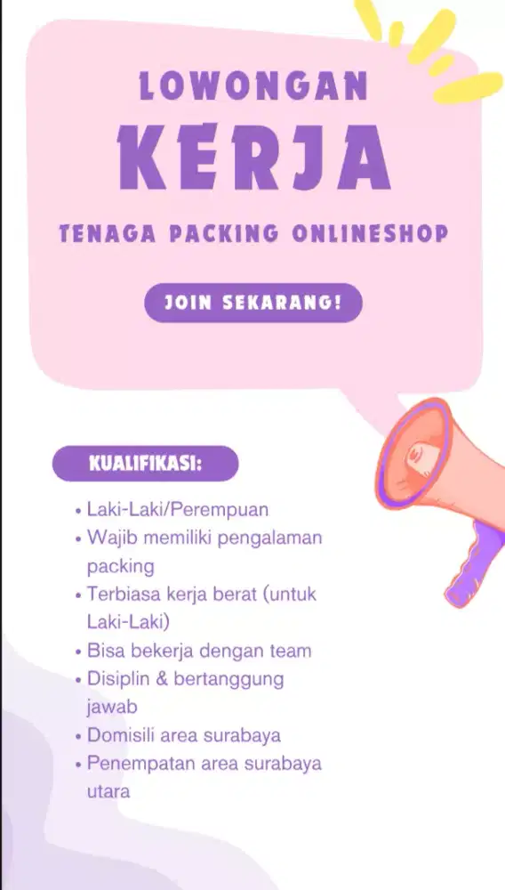 Bagian Packing Onlineshop