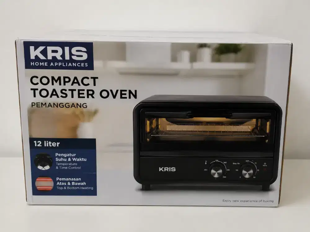 Oven Listrik KRIS 12L Compact Toaster Oven Baru