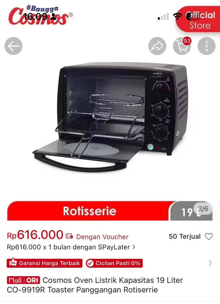 Pemanggang oven cosmos