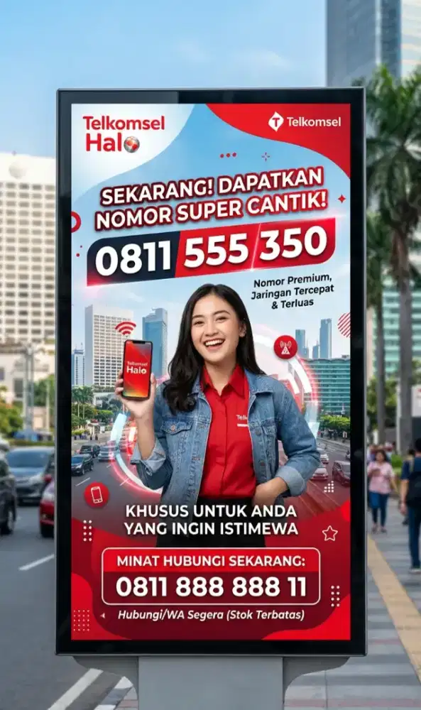 TELKOMSEL HALO 10 DIGIT RARE SUPER RAPIH 555 350