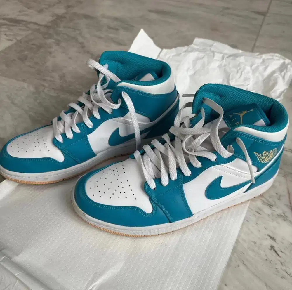 [ORIGINAL] NIKE AIR JORDAN 1 MID AQUATONE