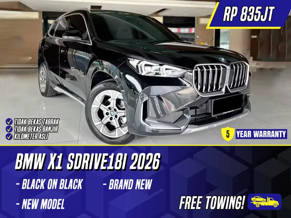 BMW X1 sDrive18i 2026 NIK 2025 Black Hitam New Model sDrive Brand New