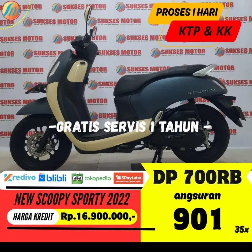 HONDA SCOOPY SPORTY 2022 KREDIT DP 700RIBU ANGSURAN SANGAT RENDAH