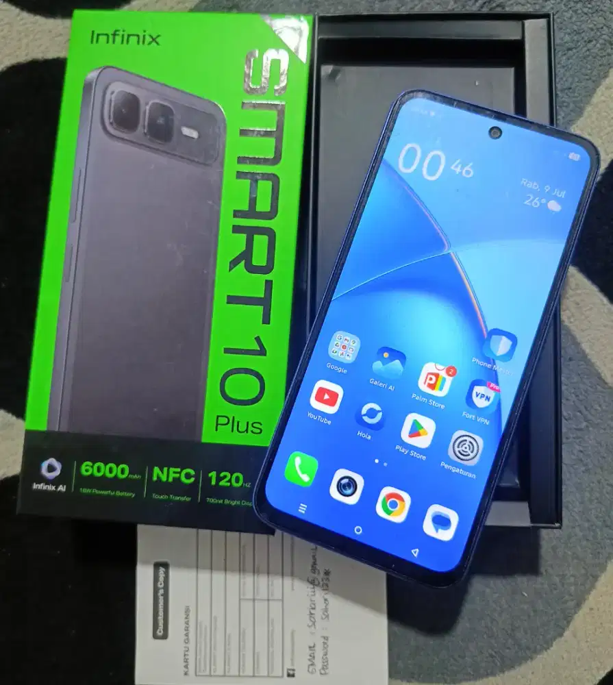 INFINIX SMART 10 PLUS 16/128 GB Lengkap