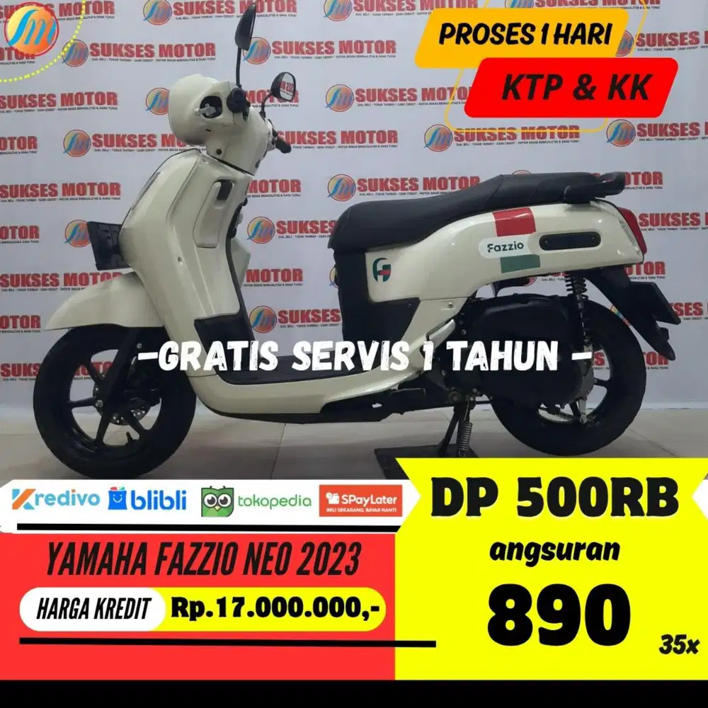 DP HANYA 500RIBU YAMAHA FAZZIO NEO 2023 ANGSURAN SANGAT RENDAH KTP KK