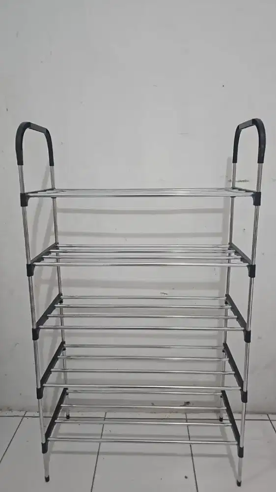 Rak sepatu besi 5 tingkat
