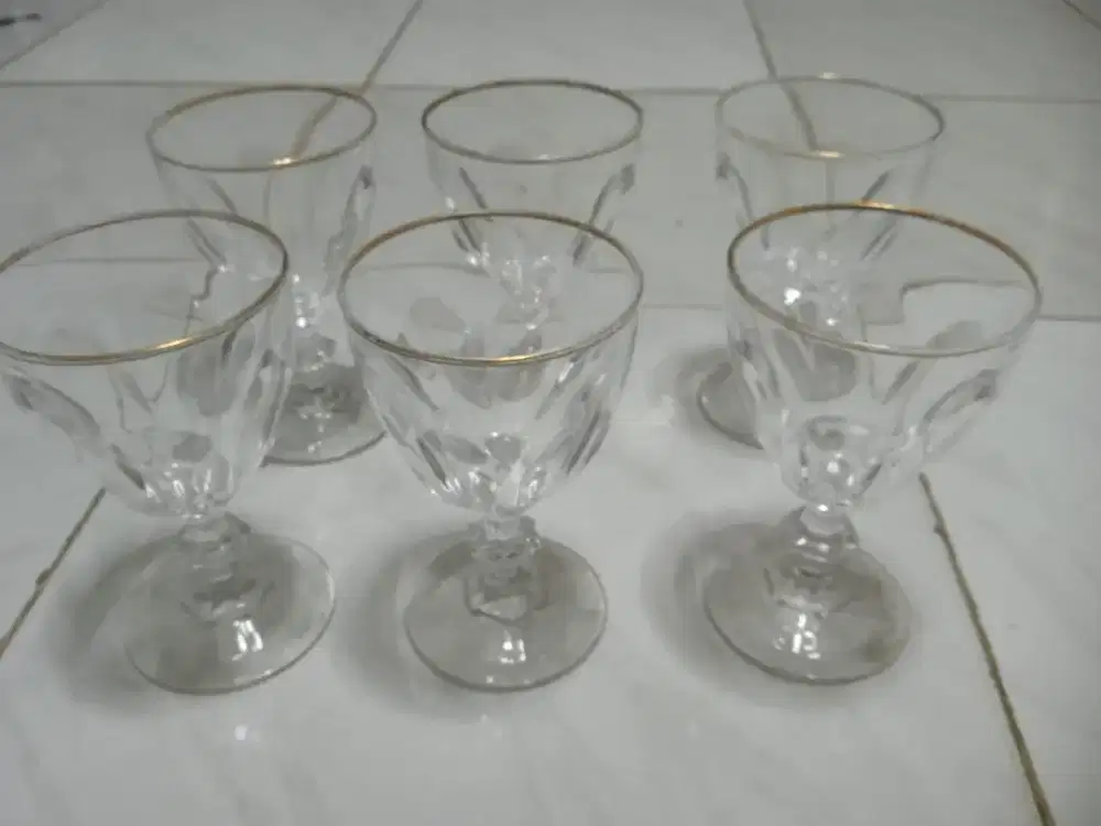 Jual gelas wine kristal vintage