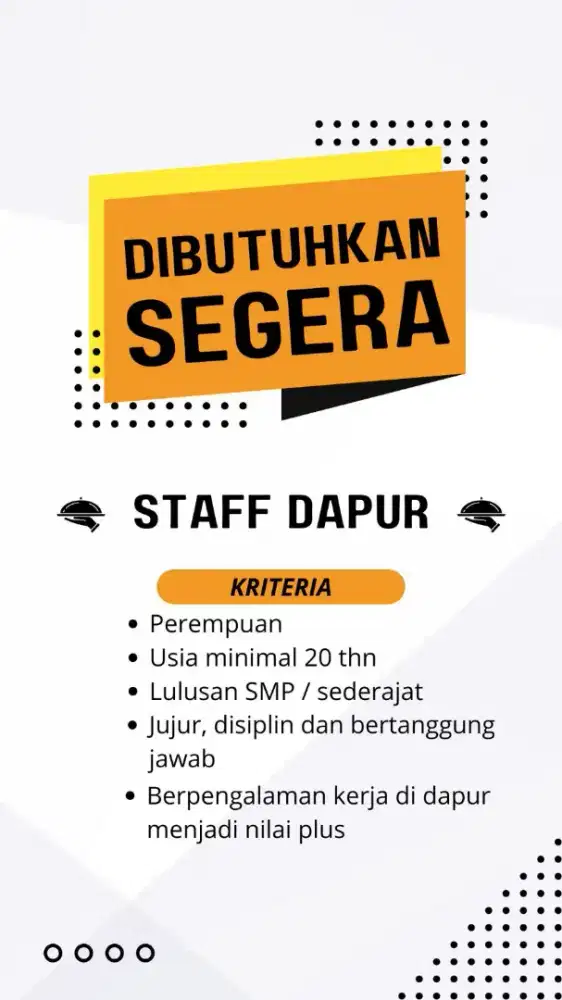 Lowongan Kerja Perempuan (Wilayah Medan Kota)