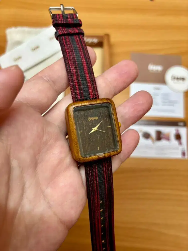 Jam Tangan Kayu Ina Watch Original BARU 100% Fullset - OCD Perfect