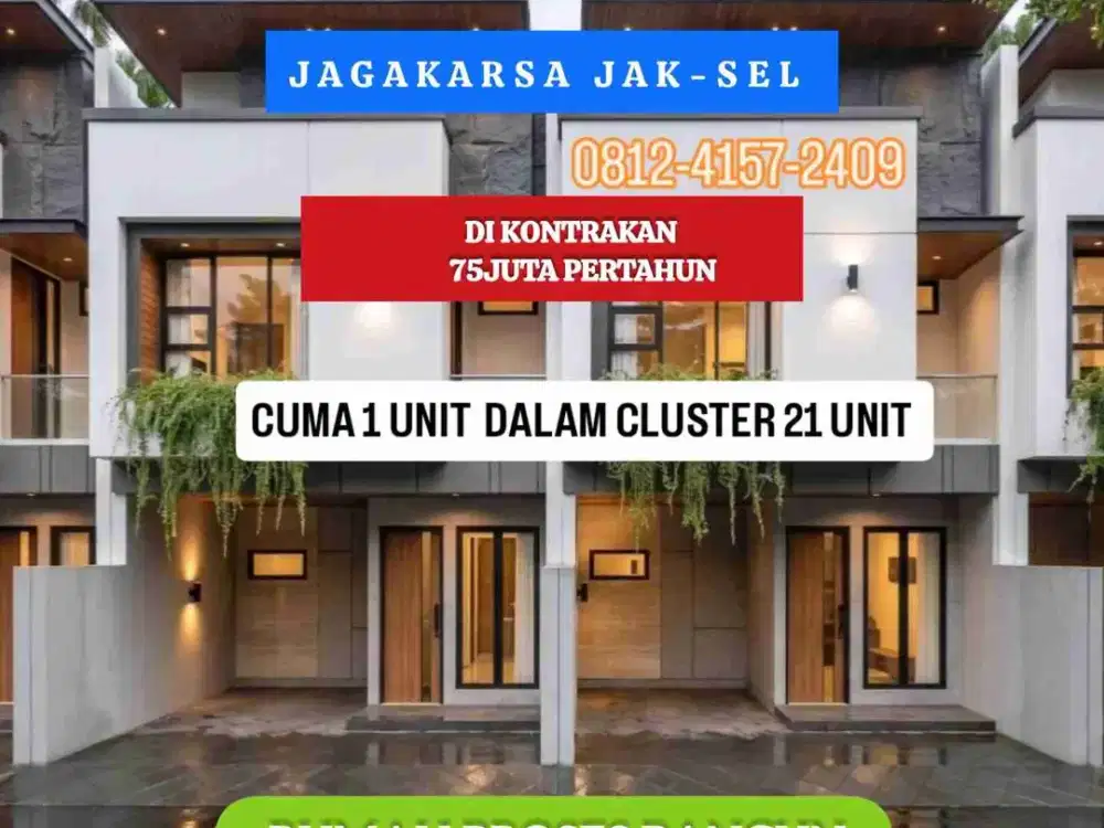 RUMAH DI KONTRAKAN DI JAGAKARSA JAK-SEL