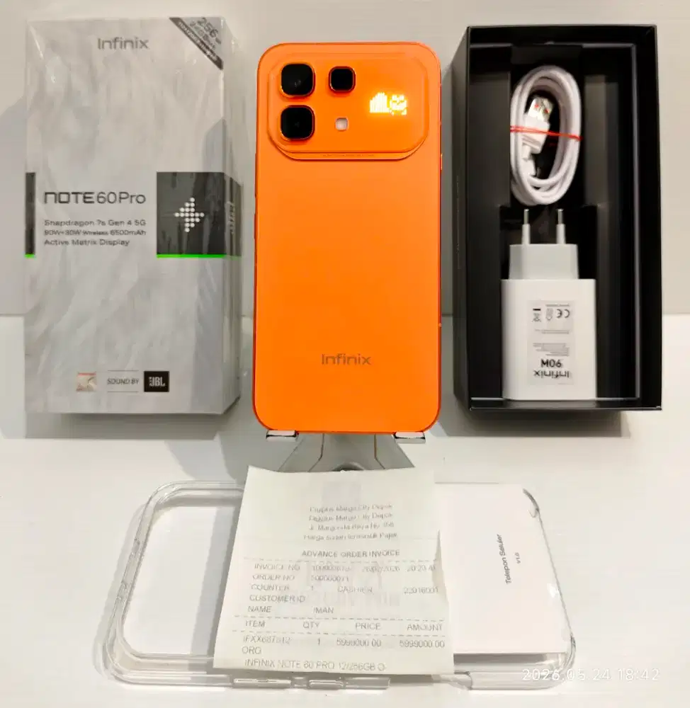 Infinix Note 60Pro5G 12/256 Gb Likenew 100% Resmi On 26 Feb 27 bs Tt/B