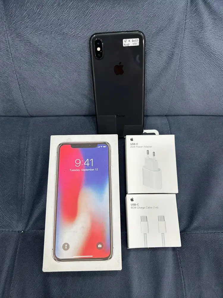 Iphone x 64gb second ex inter all operator pemakain lama fullset