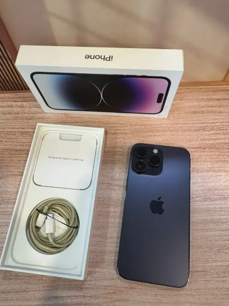 iPhone 14 Pro Max 128GB Purple Ex ibox bh 90% lengkap ori