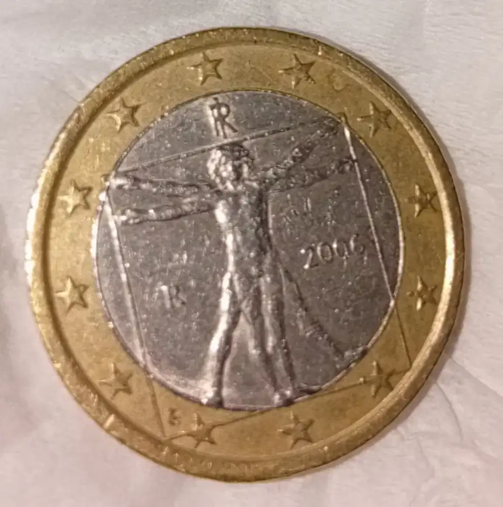 Jual, coin satu euro cetakan italy 2006