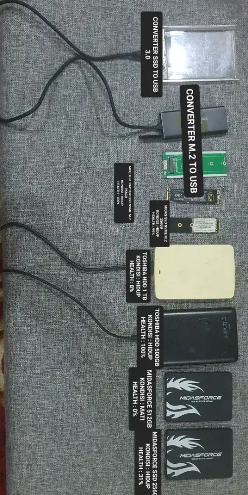 JUAL PAKET SSD & NVME (ALL IN TIDAK JUAL SATUAN)