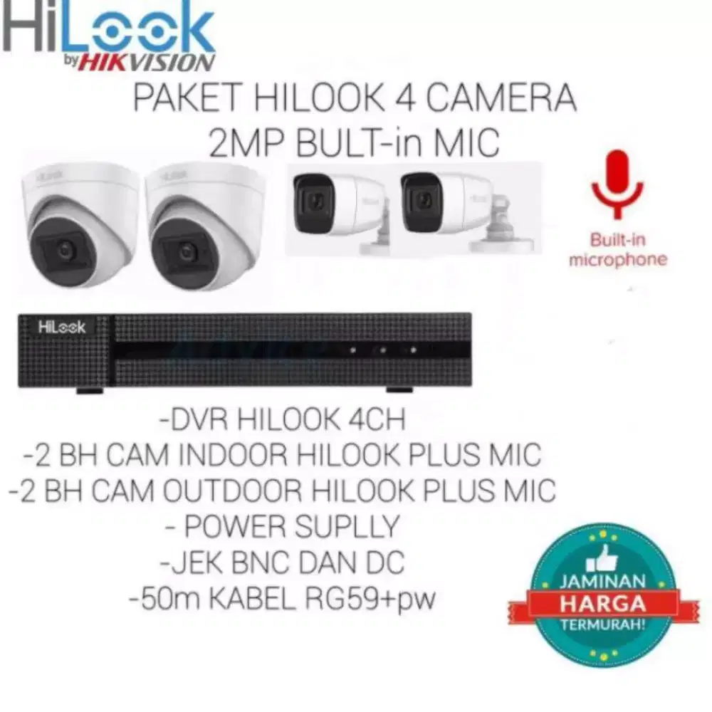 paket cctv hilook audio 2mp