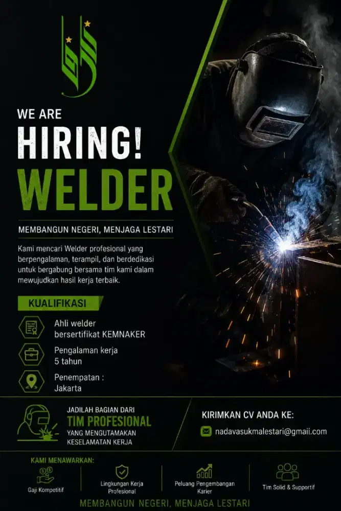 Welder bersertifikat kemenaker