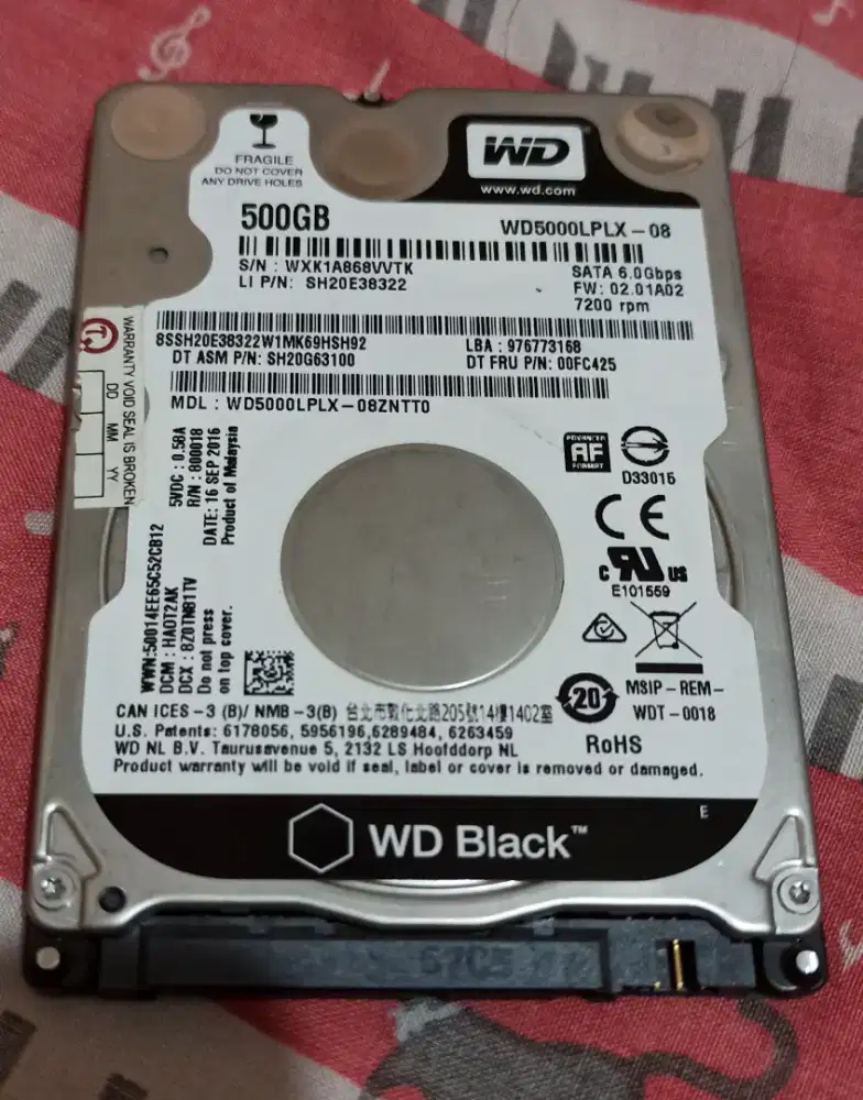 HDD Eksternal WD Black 500GB 7200RPM + Enclosure Transparan USB 3.0