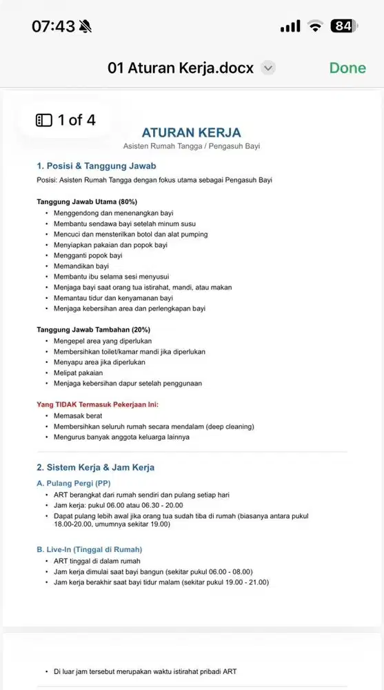 Mencari ART PP/Menginap, momong bayi dan beberes sedikit