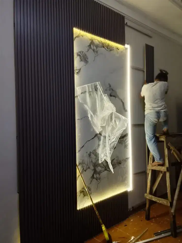 Jasa pasang wallpanel, wallboard, lantai vinyl dll