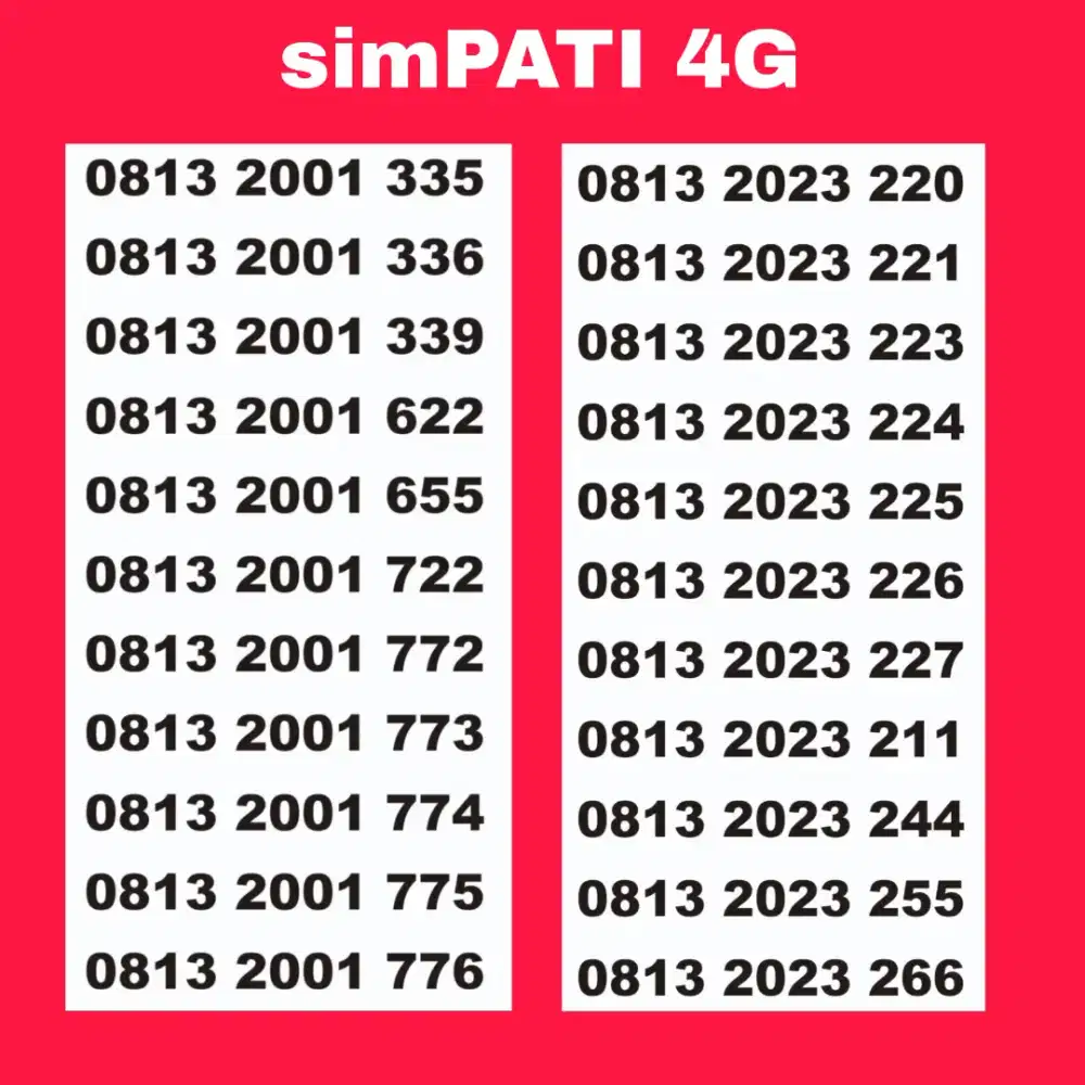Nomor cantik telkomsel tahun