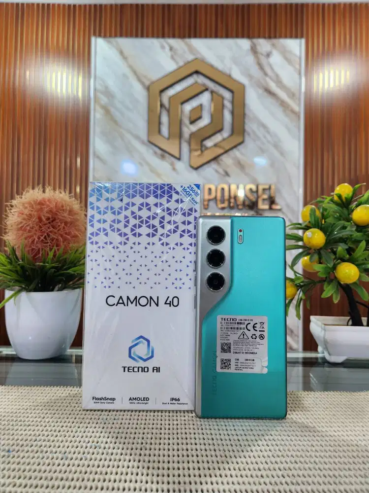 Tecno Camon 40 Ram 8+8Gb/ 256Gb Fullset Mulus Original 100% Bergaransi