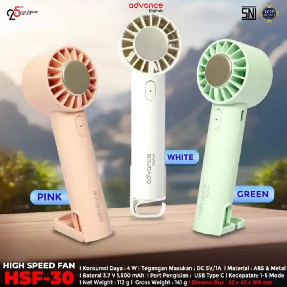 Kipas angin mini portable hsf30 advance