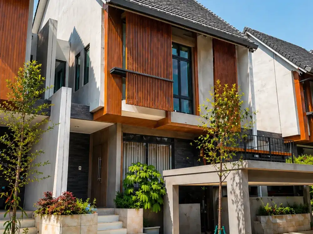 Rumah Standar Hadap Taman di BSD Greenwich Dekat Mall