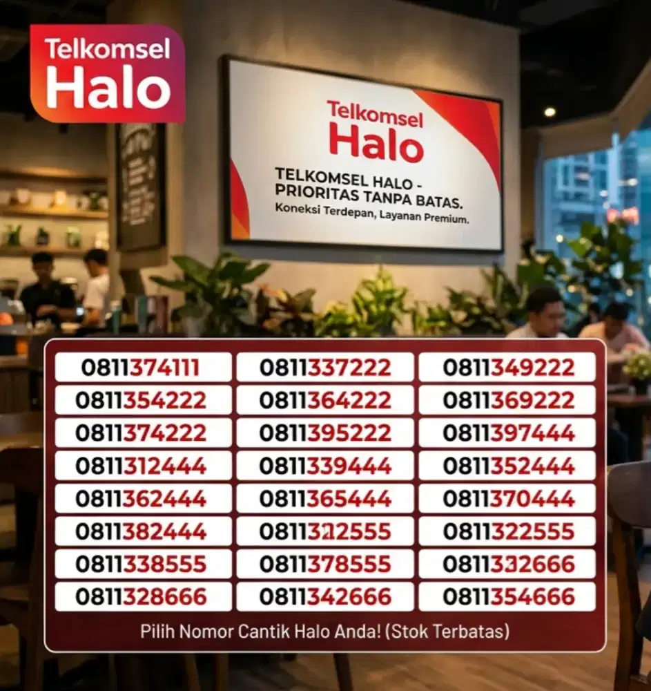 TELKOMSEL HALO 10 DIGIT PASCABAYAR GOLD NUMBER SERI TRIPLE