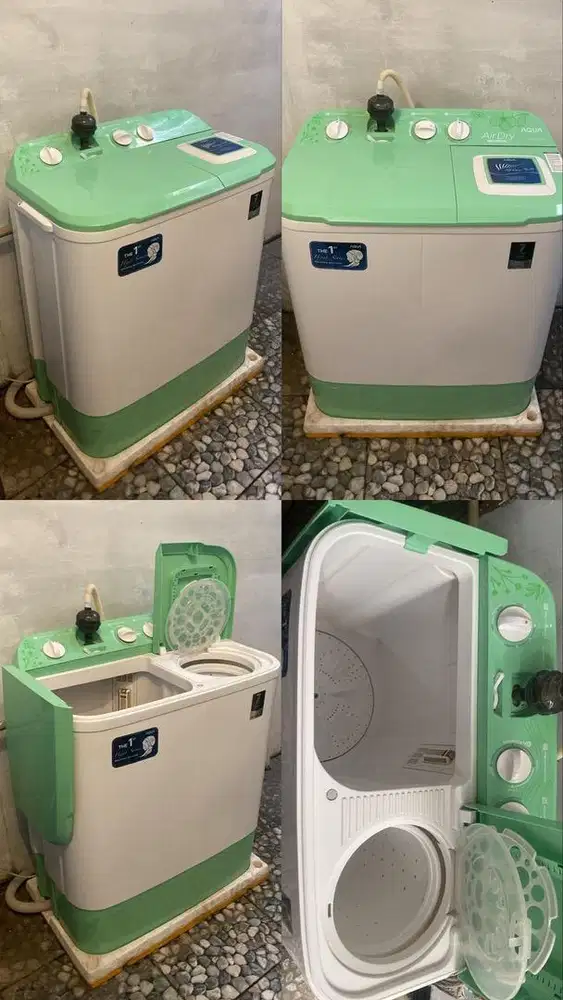 Mesin Cuci 2 tabung merk Aqua