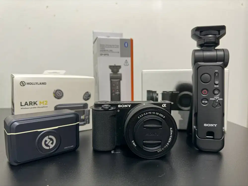 PAKET ALL-IN-ONE VLOGGER PRO! Sony ZV-E10 Kit + Mic Hollyland Lark M2