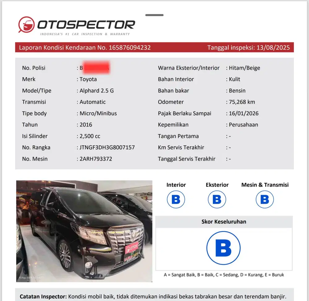 Toyota Alphard 2017 Bensin