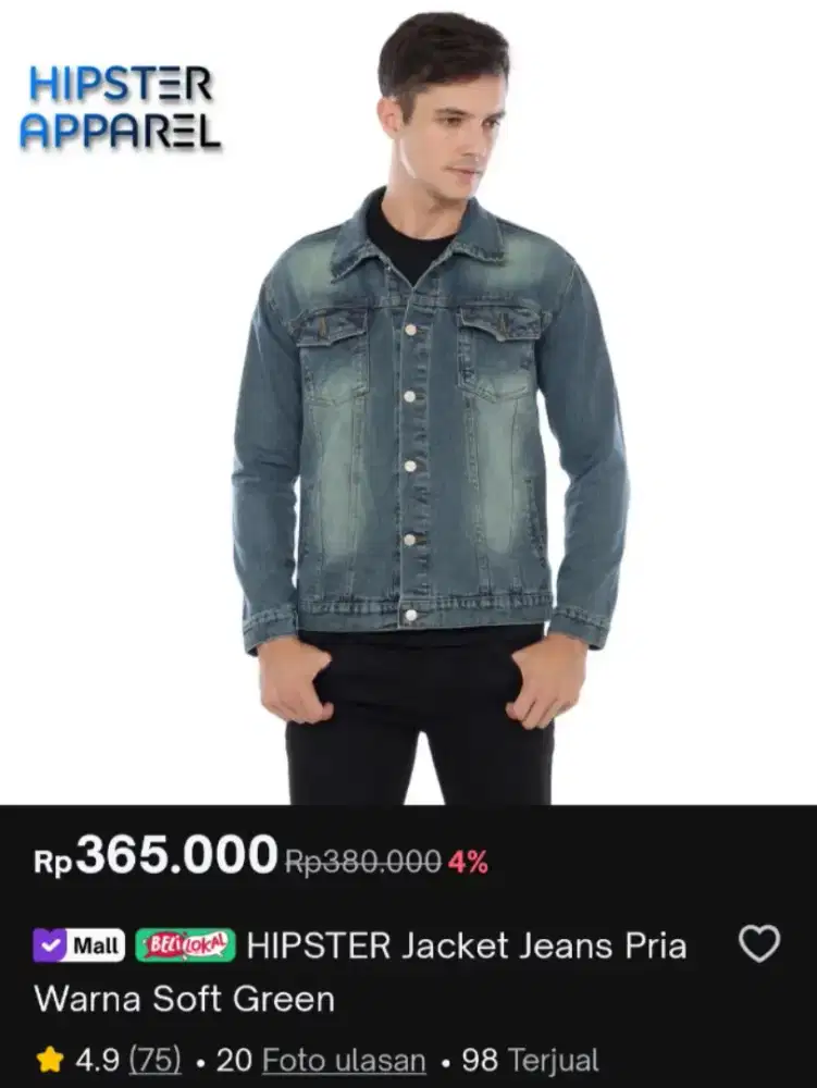 Jaket levis denim msh baru mulus