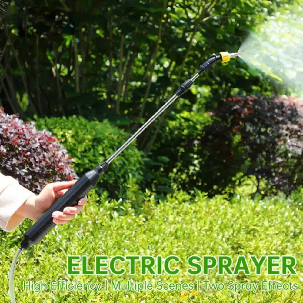 Semprotan Penyiram Tanaman Elektrik Adjustable Stick Spray Selang 3M