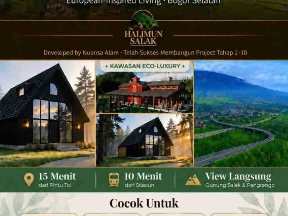 JUAL TANAH KAVLING STRATEGIS  NUANSA EROPA BOGOR SELATAN