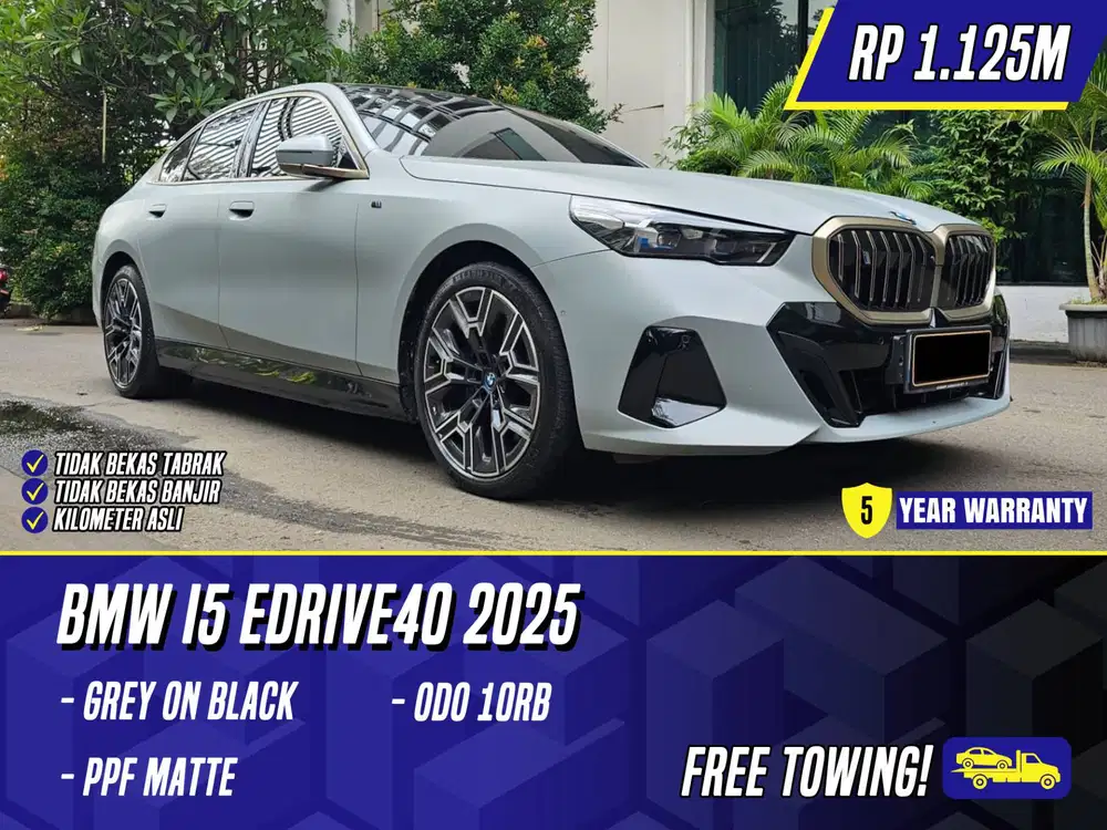 BMW i5 eDrive40 2025 Brooklyn Grey on Black EV Electric Listrik 2024