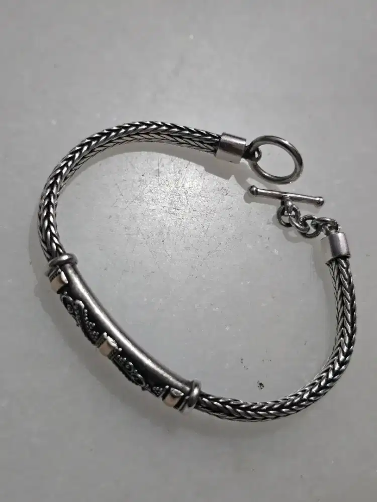 Gelang Perak Anyam Asli Motif Ukir Mewah – Cocok Harian & Fashion