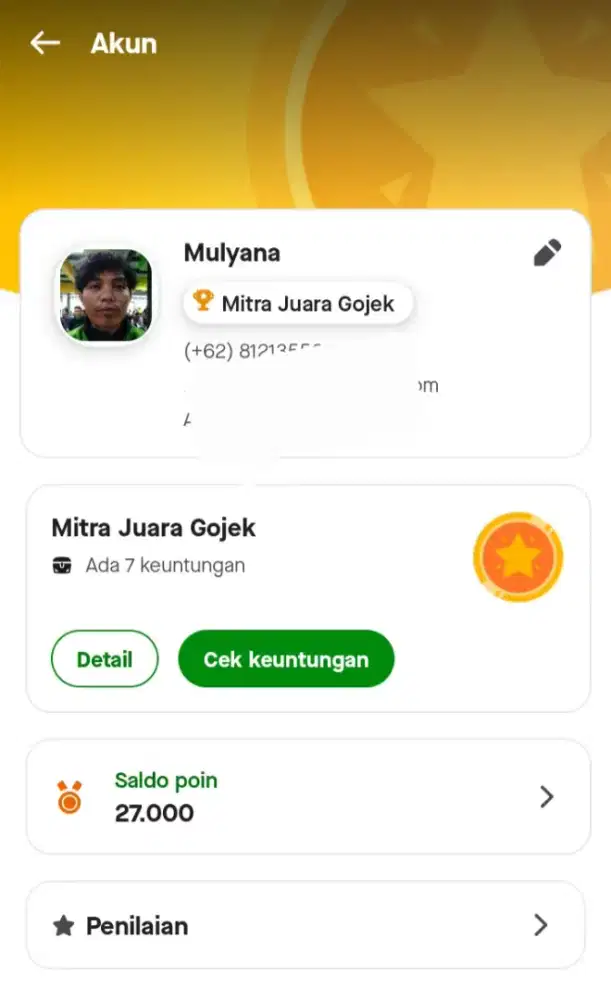 Jasa layanan  OJEK