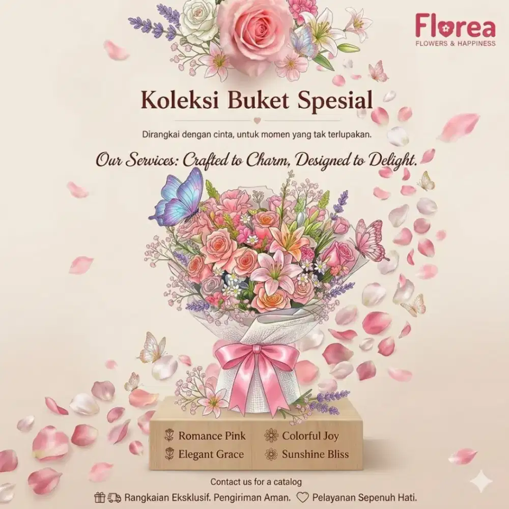 Bouqet Fresh Flower. Free card
